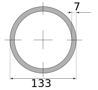 Трубы г/д 133х7, марка Ст20