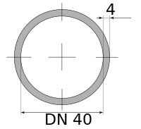 Трубы ВГП 40х4 ДУ, длина 6 м, DN 40