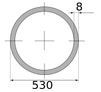 Трубы электросварные 530х8 9000-12000