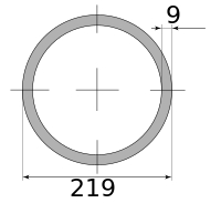 Трубы г/д 219х9, марка Ст10