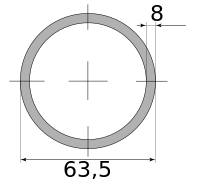 Трубы г/д 63.5х8, марка Ст20