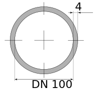 Трубы ВГП оцинкованные 100х4 ДУ, длина 12 м, DN 100