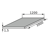 Лист алюминиевый 1.5х1200х3000, марка АМЦН2