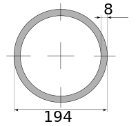 Трубы г/д 194х8, марка Ст20