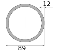 Трубы нерж бесш 89х12 ГОСТ 9941-81 Импорт, марка 12Х18Н10Т