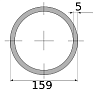 трубы электросварные 159х5, длина 11,4 м