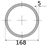 трубы электросварные 168х5, длина 11,8 м